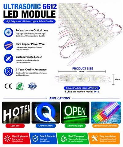 โมดูล LED อัลตราโซนิก DMLED DC12V 1.5W